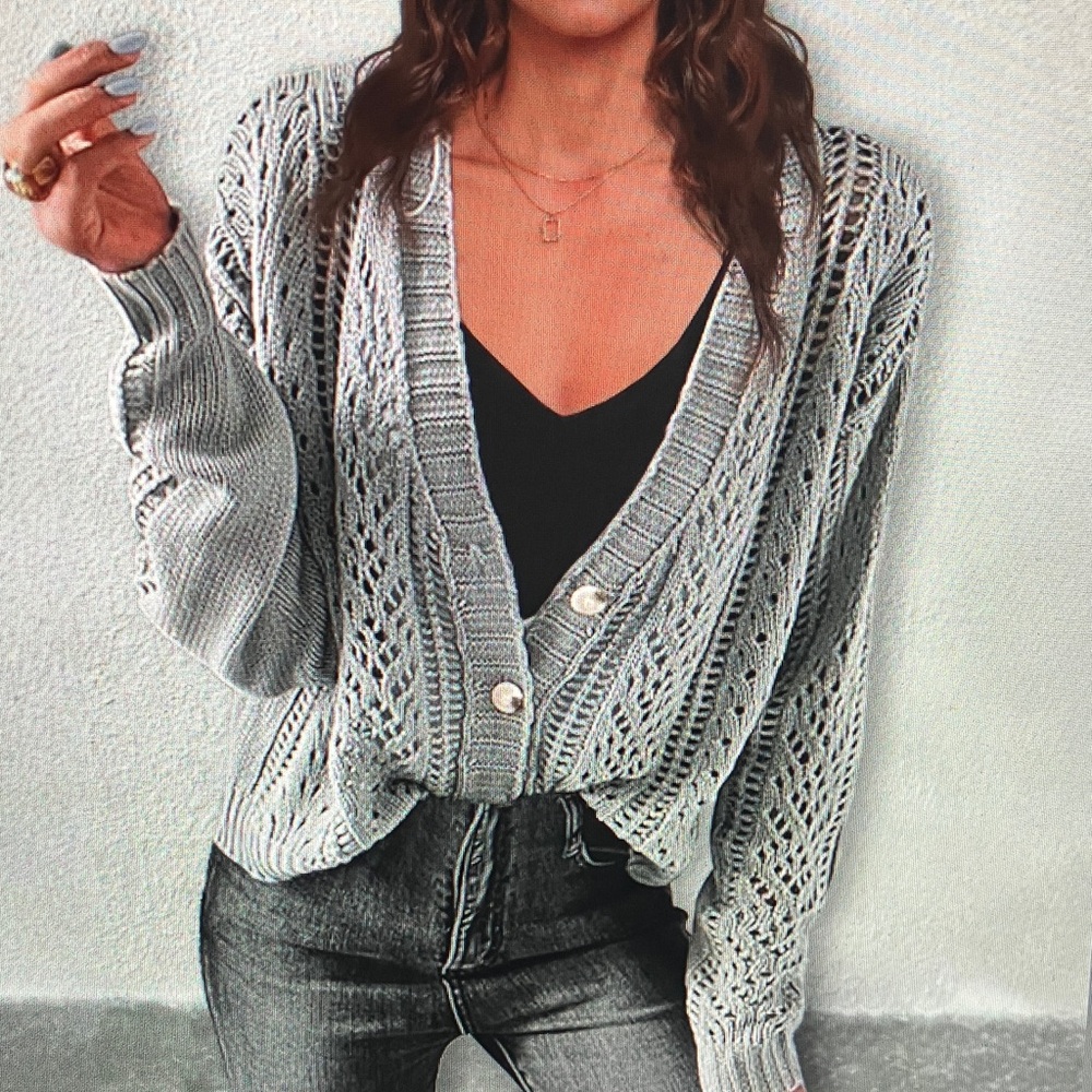 Women's Gray Knit Sweater